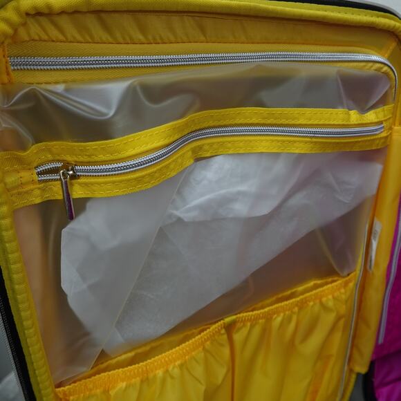 Sarah Jessica Parker Hardside Expandable Large Checked Spinner Suitcase - Picture 12 of 16